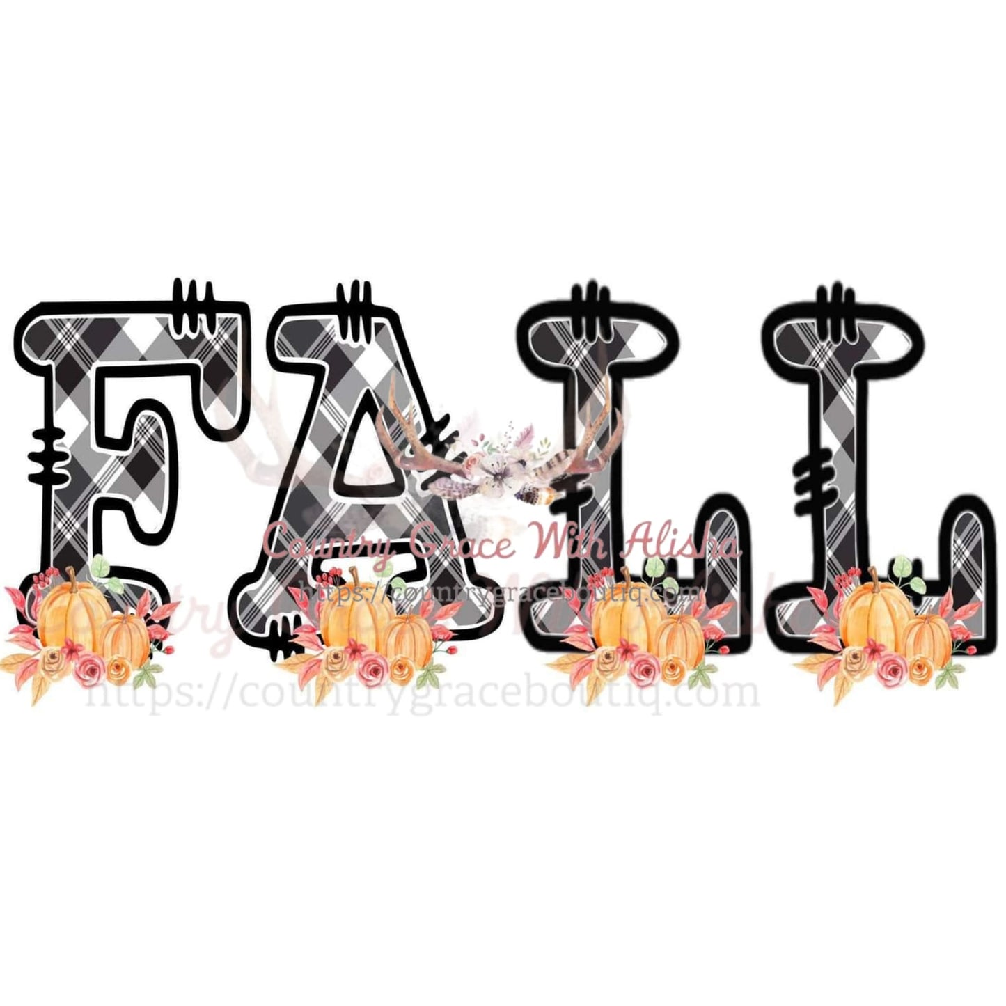 Fall Plaid Sublimation Transfer - Sub $1.50 Country Grace