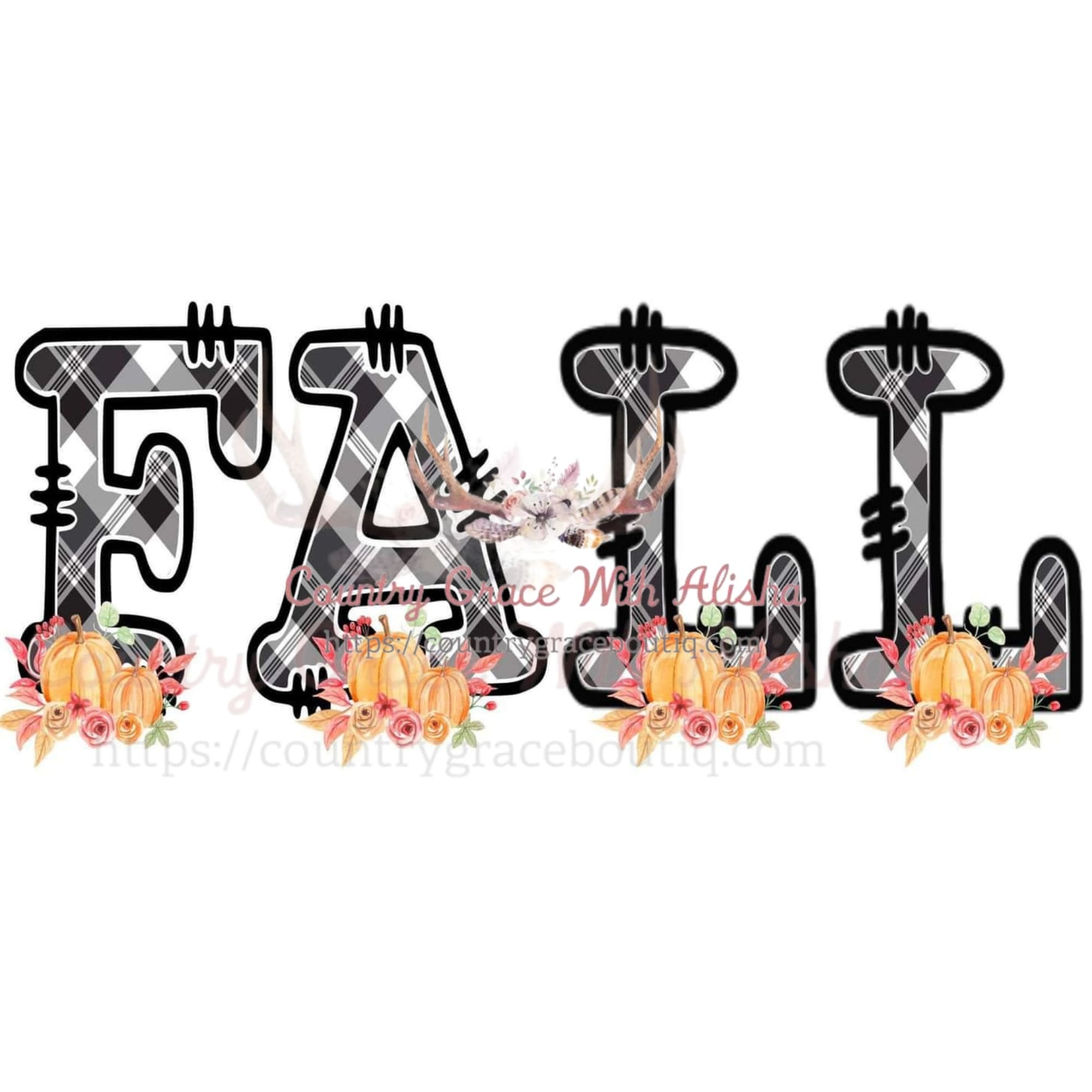Fall Plaid Sublimation Transfer - Sub $1.50 Country Grace