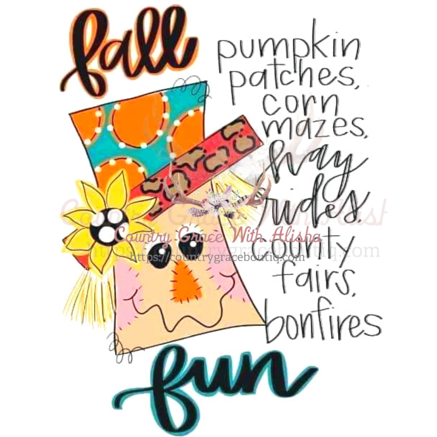 Fall Pumpkin Sublimation Transfer - Sub $1.50 Country Grace