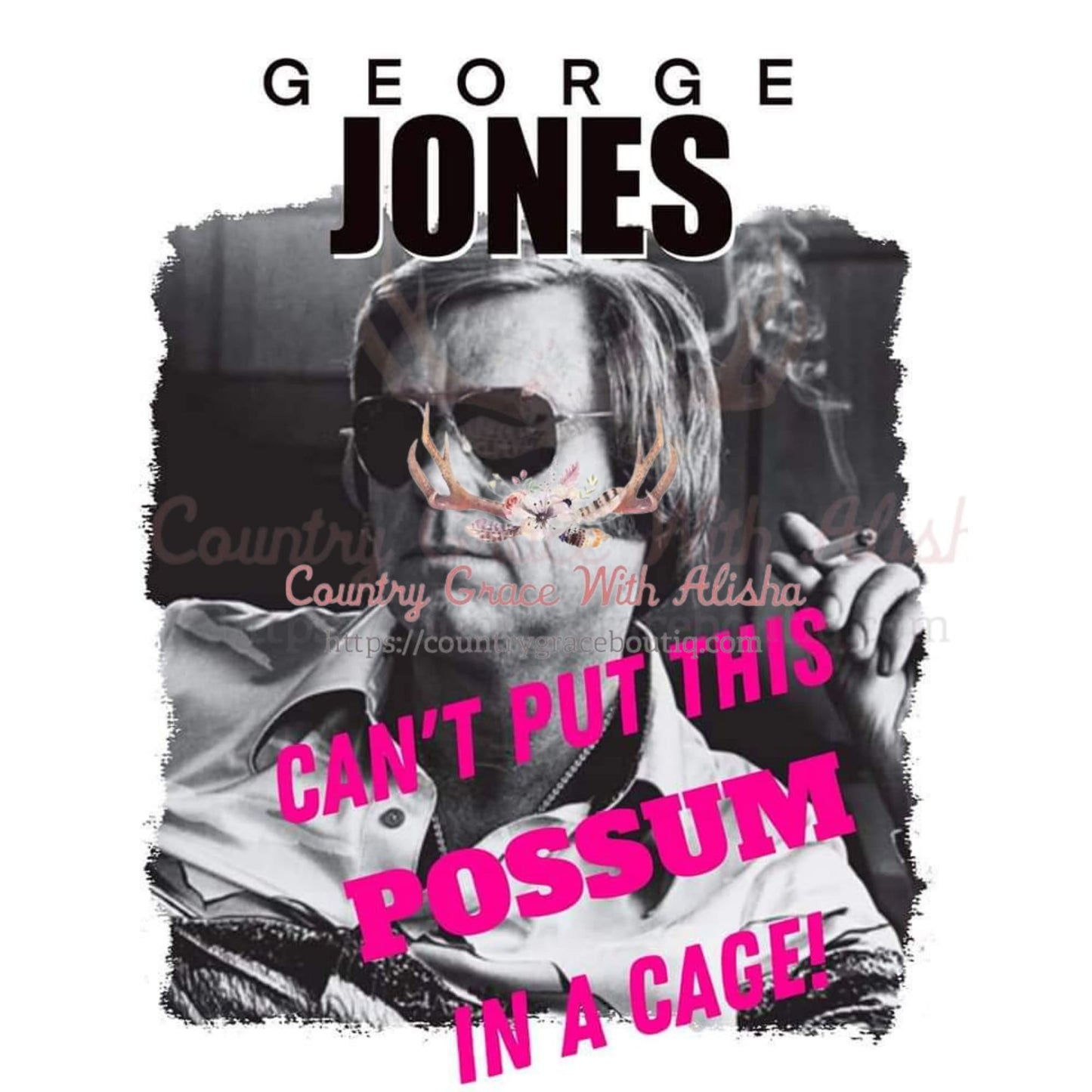 George Jones Sublimation Transfer - Sub $1.50 Country Grace