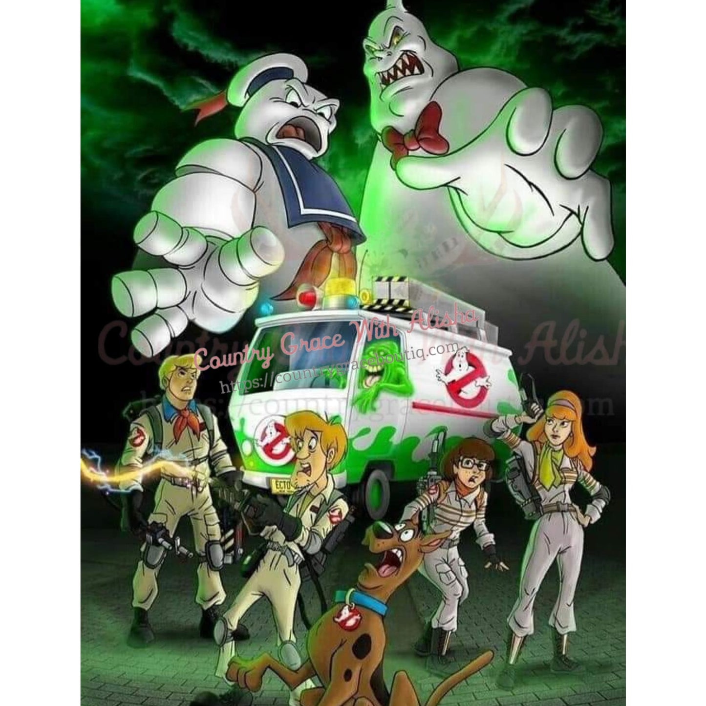 Ghost Full Page Sublimation Transfer - Sub $2.50 Country