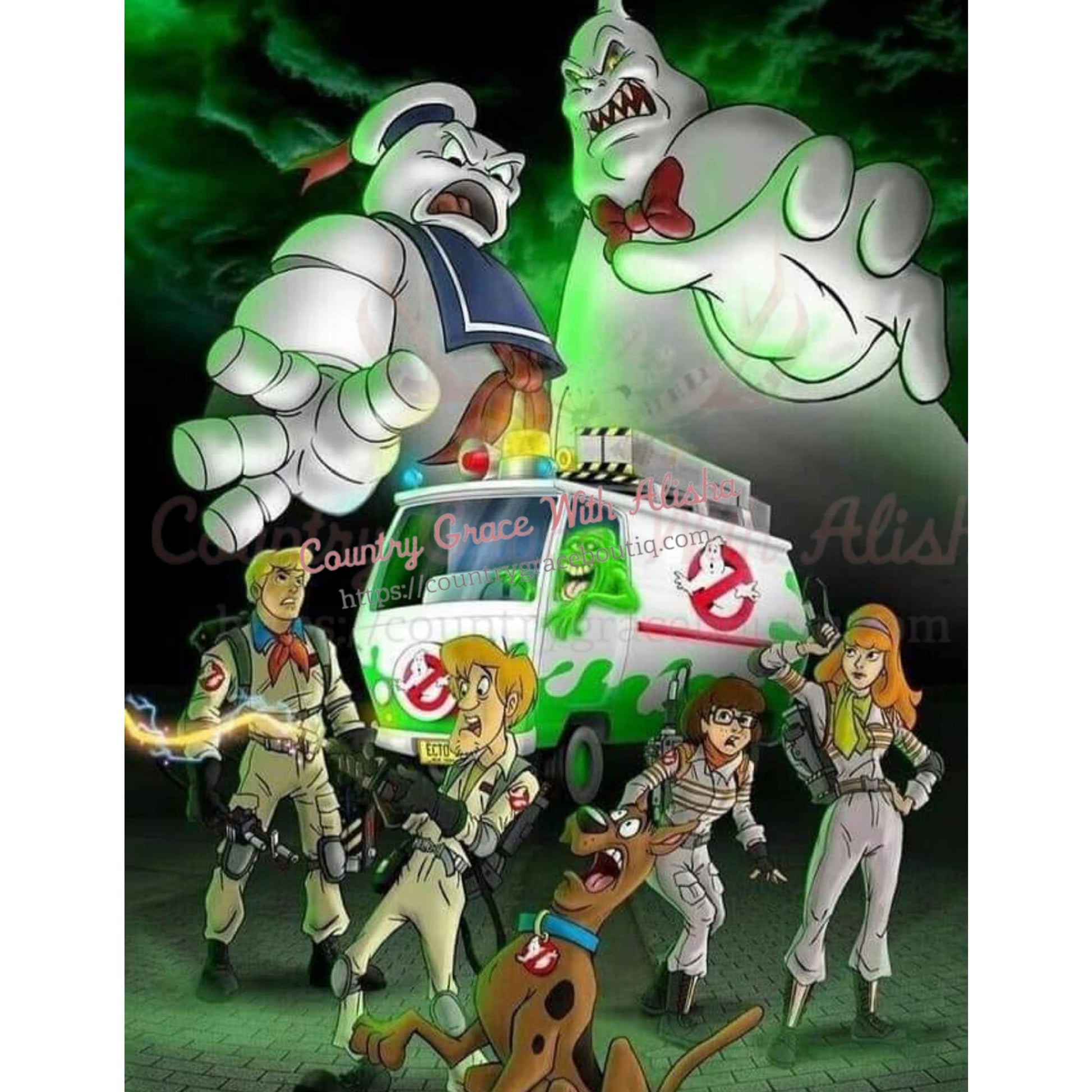 Ghost Full Page Sublimation Transfer - Sub $2.50 Country