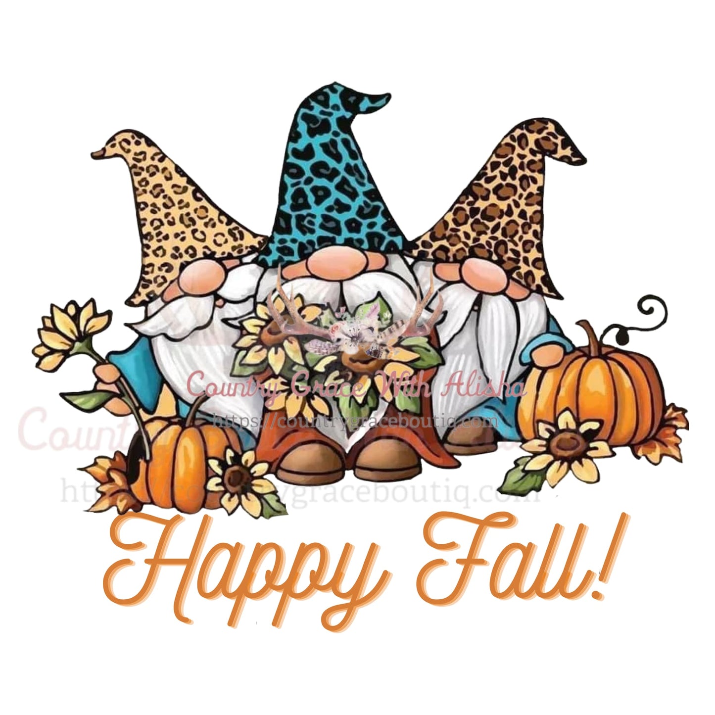 Gnome Happy Fall Sublimation Transfer - Sub $1.50 Country