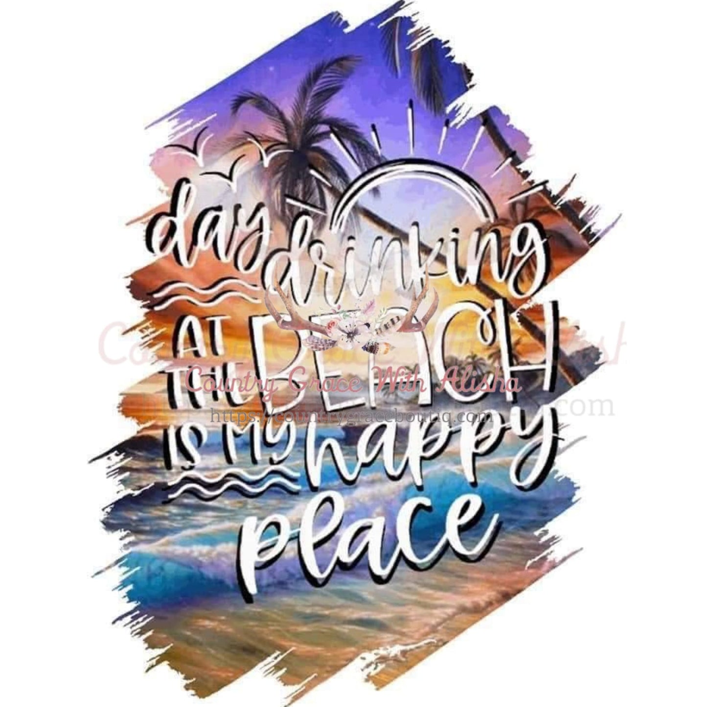 Happy Place Sublimation Transfer - Sub $1.50 Country Grace