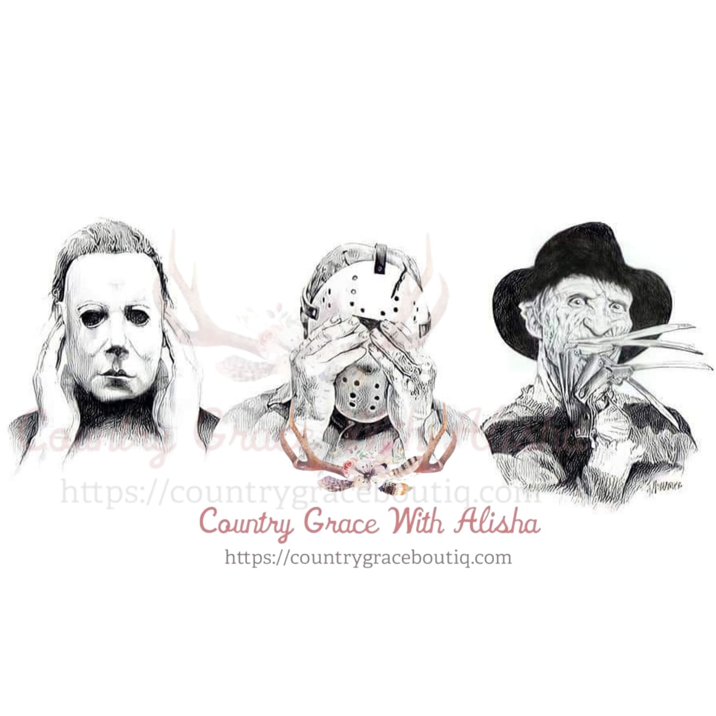 Hear See Speak No Evil Halloween Sublimation Transfer - Sub