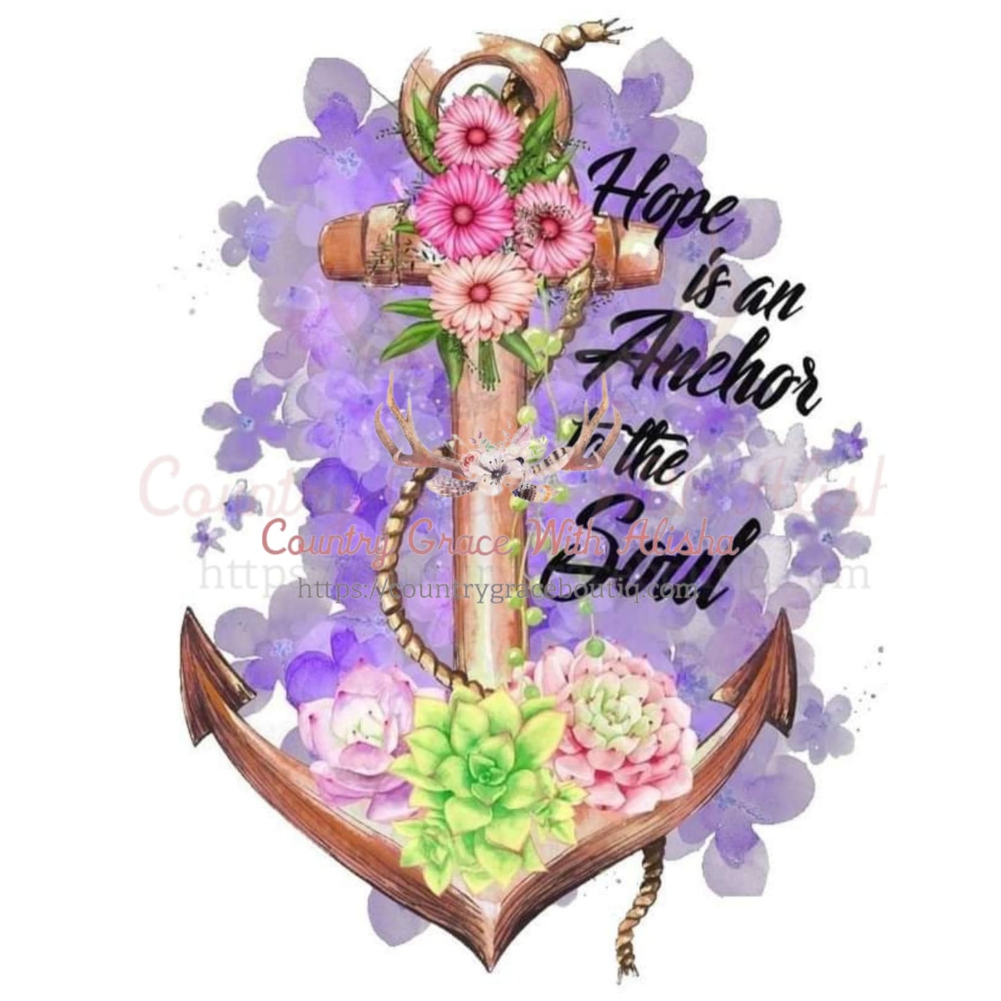 Hope Is An Anchor Sublimation Transfer - Sub $1.50 Country