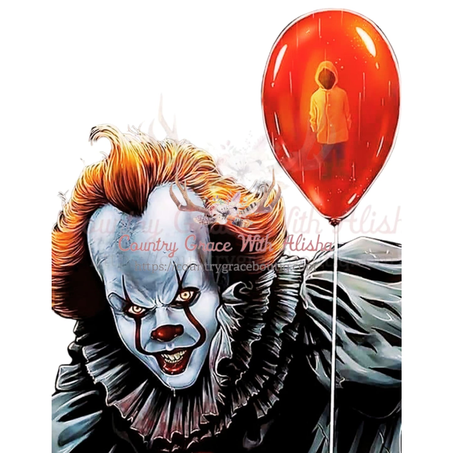 It Clown Balloon Sublimation Transfer - Sub $1.50 Country