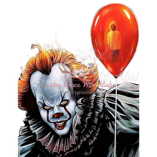 It Clown Balloon Sublimation Transfer - Sub $1.50 Country