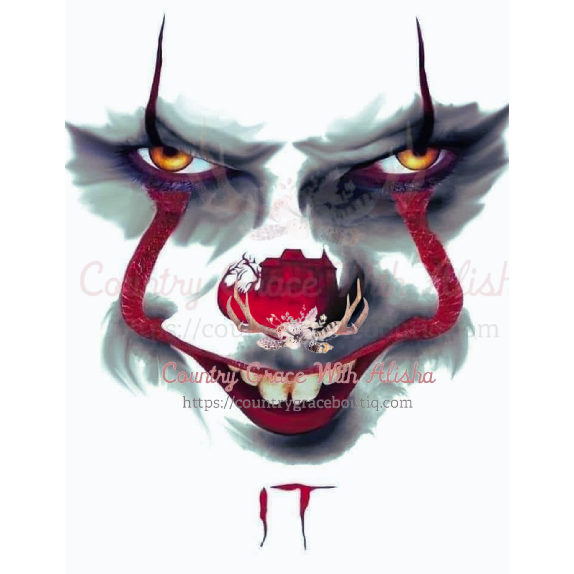 IT Clown Sublimation Transfer - Sub $1.50 Country Grace With