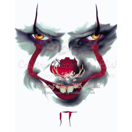 IT Clown Sublimation Transfer - Sub $1.50 Country Grace With