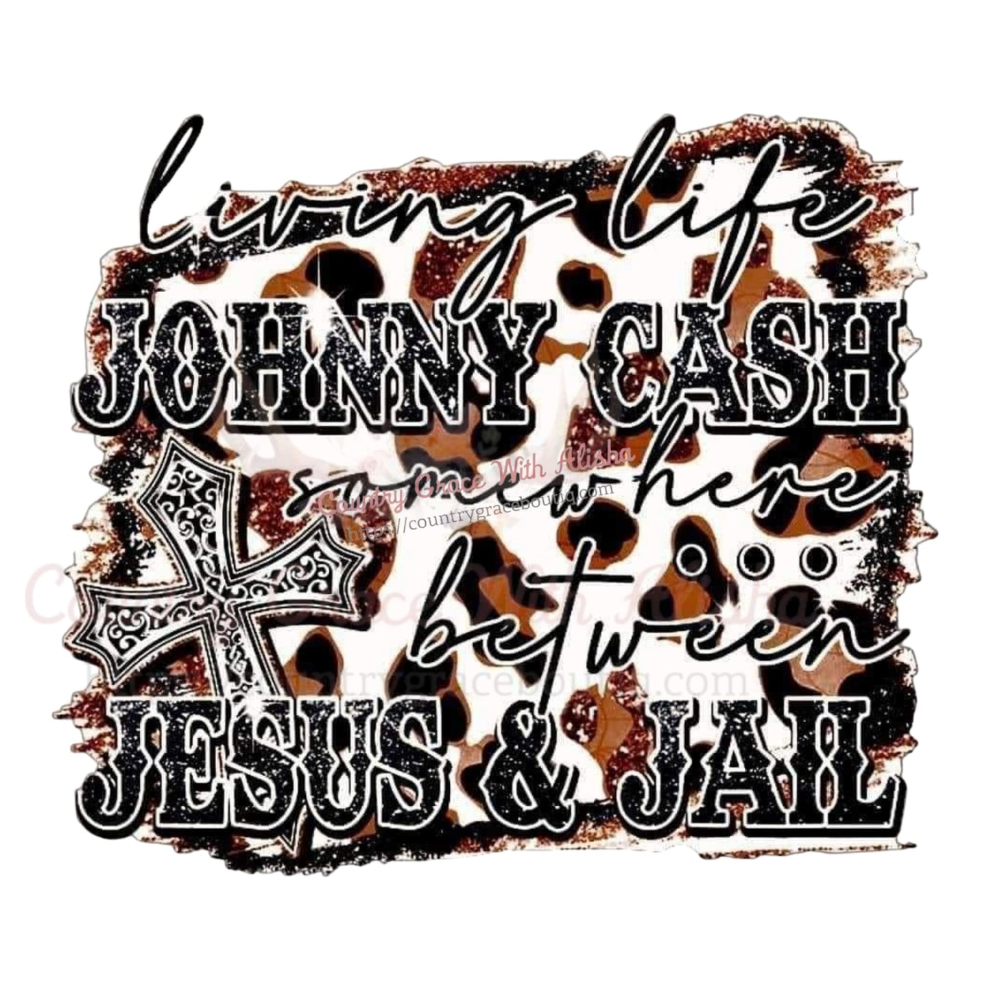 Johnny Cash Sublimation Transfer - Sub $1.50 Country Grace
