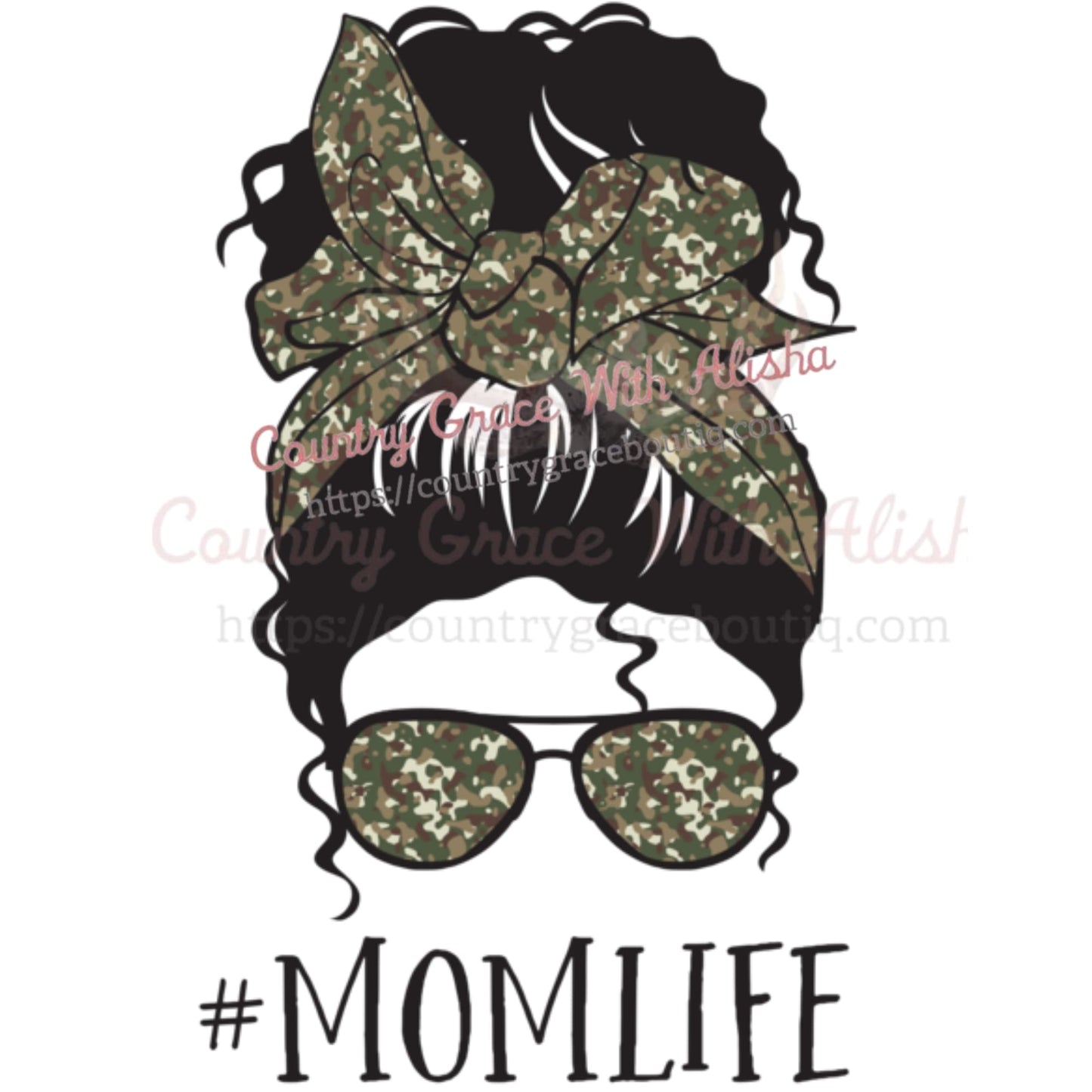Mom Life Messy Bun Ready To Press Sublimation Transfer - Sub