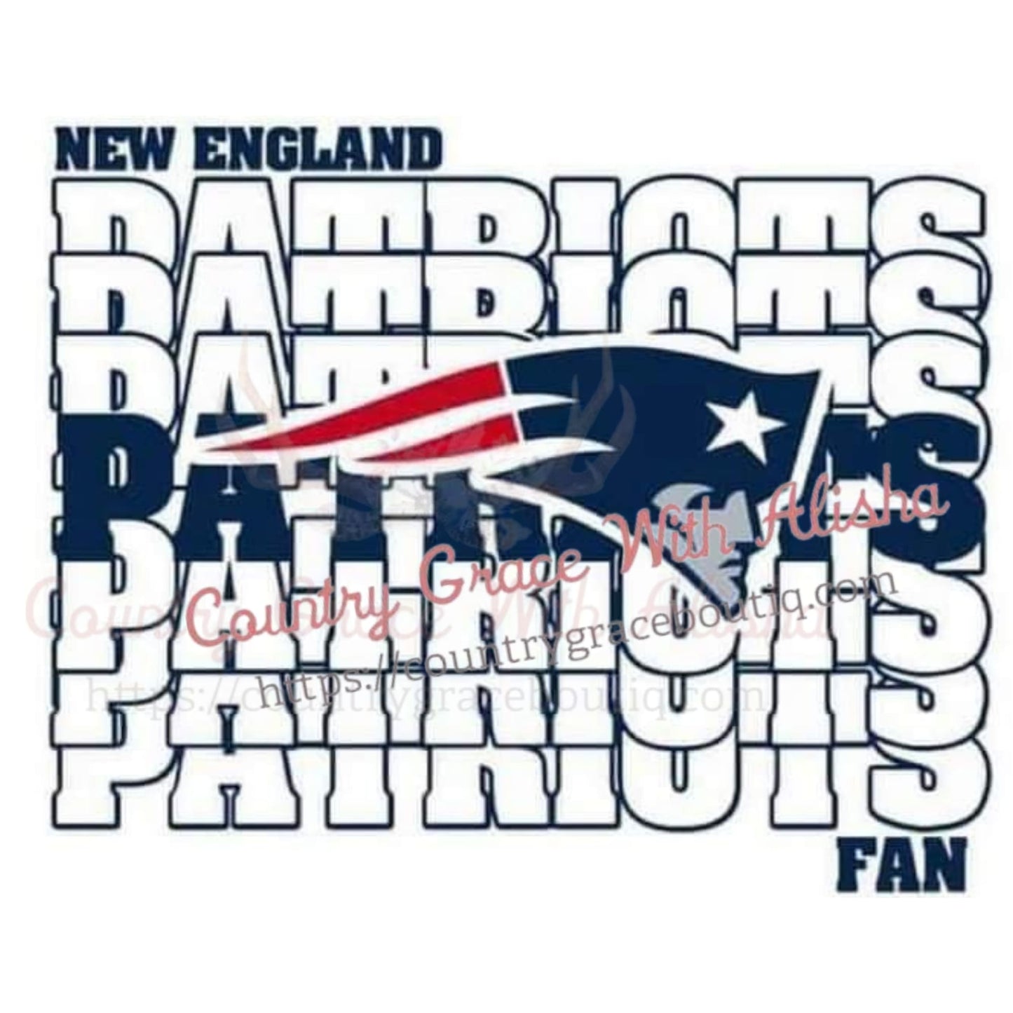New England Football Sublimation Transfer - Sub $1.50