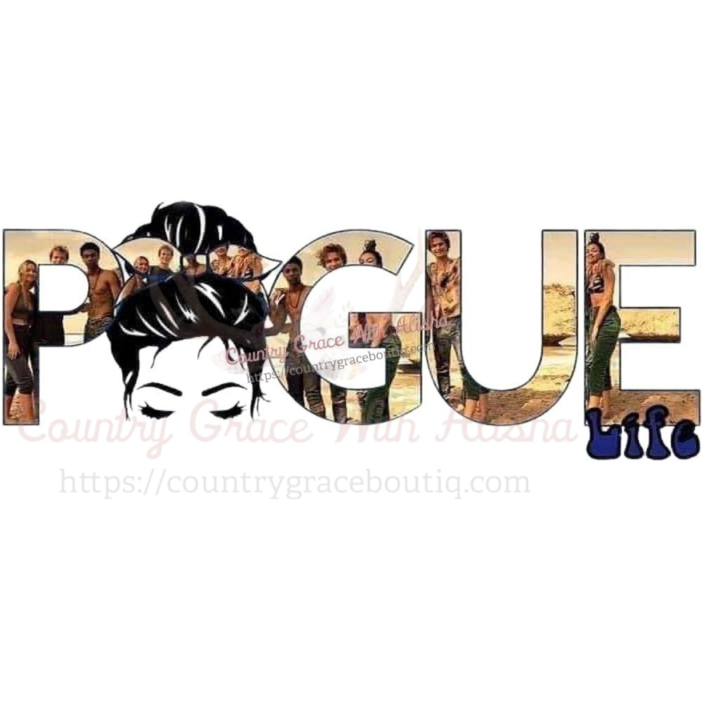 Pogue Life Messy Bun Sublimation Transfer - Sub $1.50