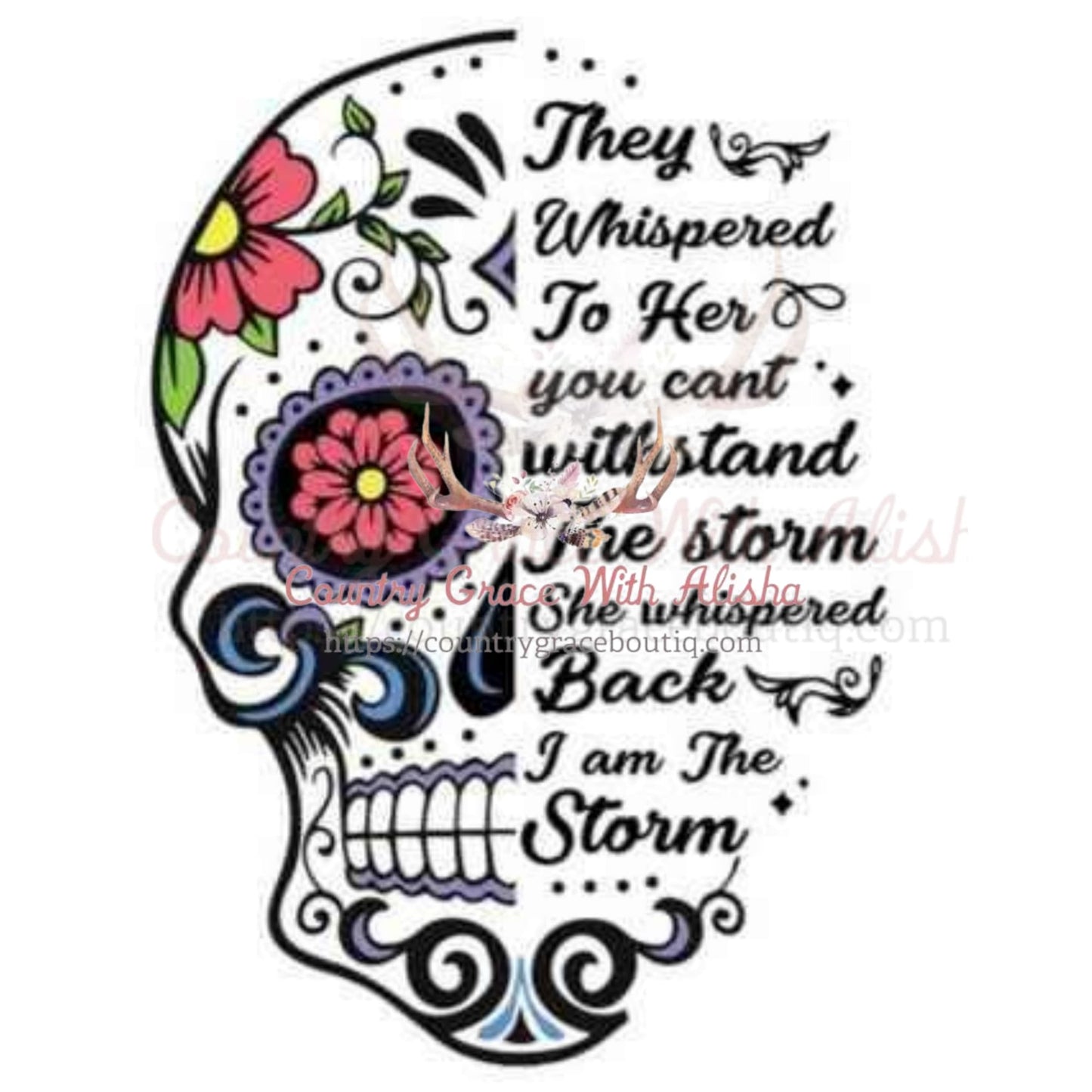 Sugar Skull Sublimation Transfer - Sub $1.50 Country Grace