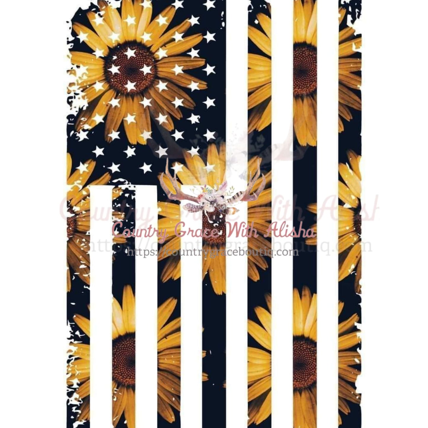 Sunflower Flag Sublimation Transfer - Sub $1.50 Country