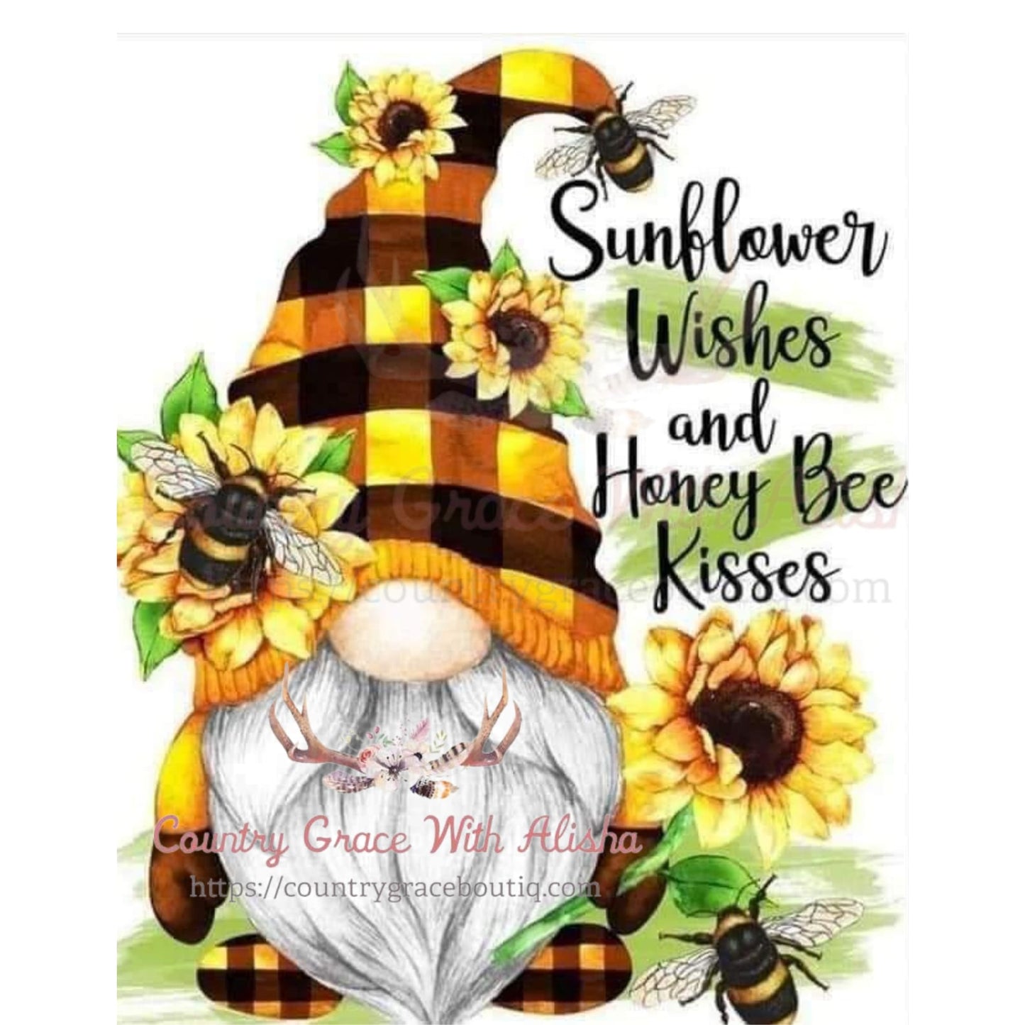 Sunflower Gnome Sublimation Transfer - Sub $1.50 Country