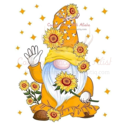 Sunflower Gnome Sublimation Transfer - Sub $1.50 Country