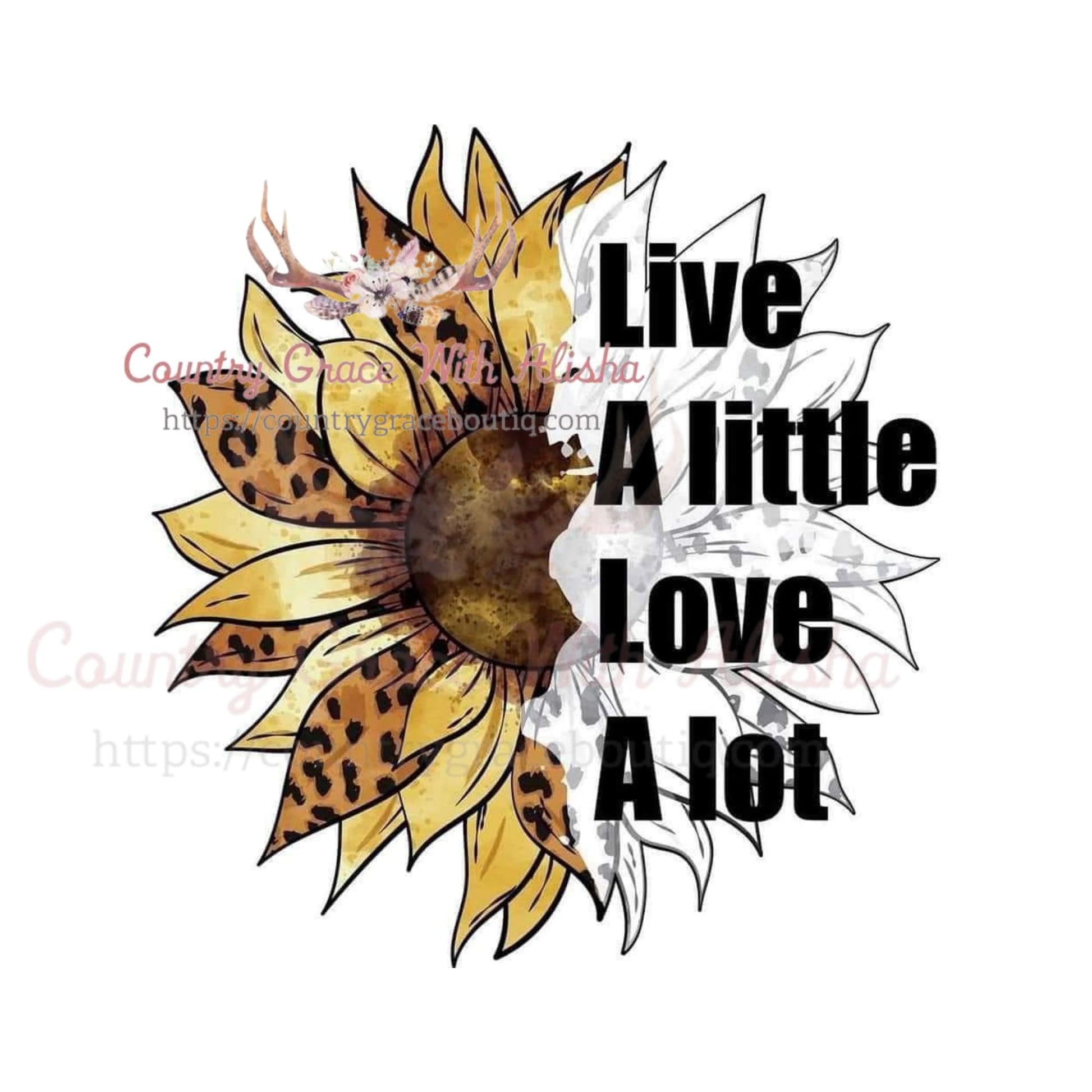 Sunflower Live A Little Sublimation Transfer - Sub $1.50