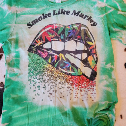Smoke Like Marley Bleached Short Sleeve T-Shirt