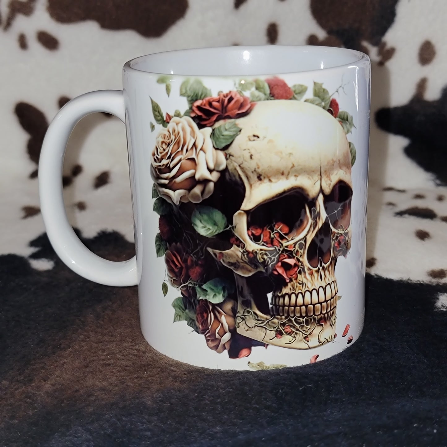 Skull Floral 11oz Ceramic Coffee Mug