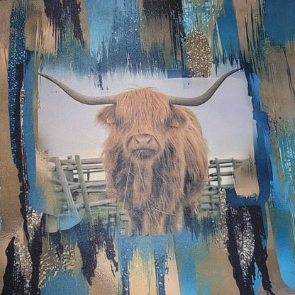 Highland Cow Brushstroke Mouse Pad