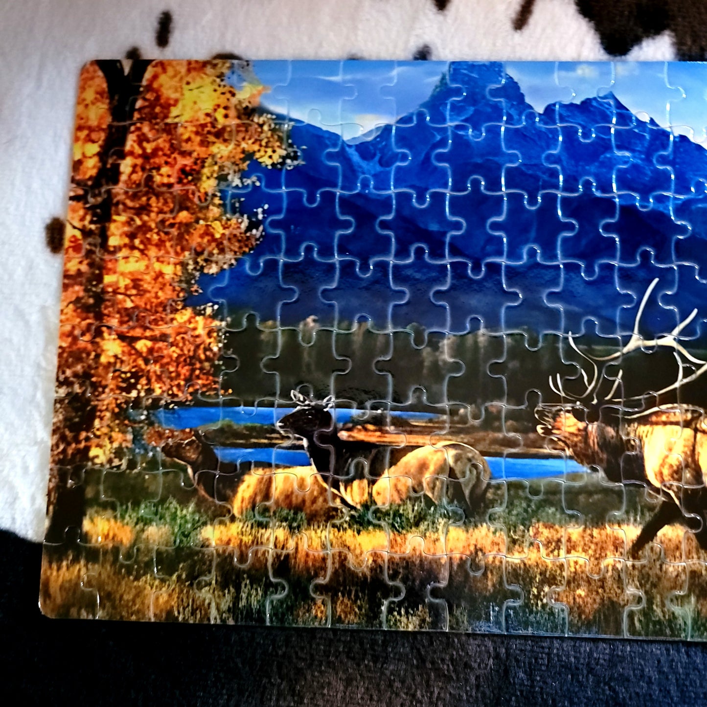 Elk Woodland 120 Piece Handmade Jigsaw Puzzle
