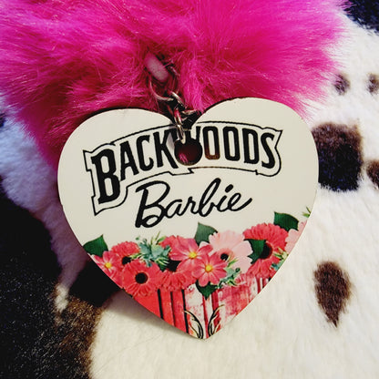 Backwoods Barbie Pom Pom Keychain