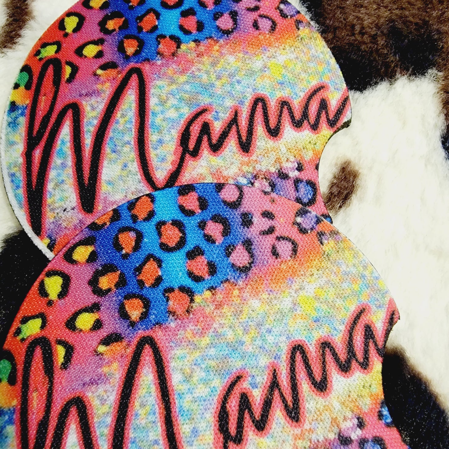 Mama Rainbow Neoprene Car Coasters