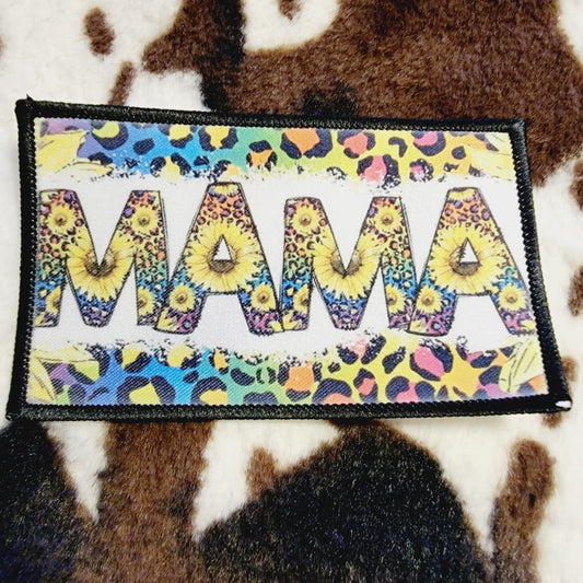 Mama Sunflower Print Hat Patch