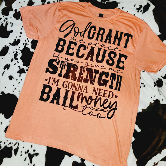 Bail Money Orange Graphic T-Shirt