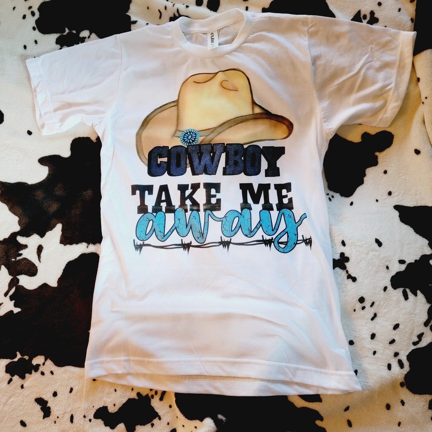 Cowboy Take Me Away Western Graphic Tee Shirt