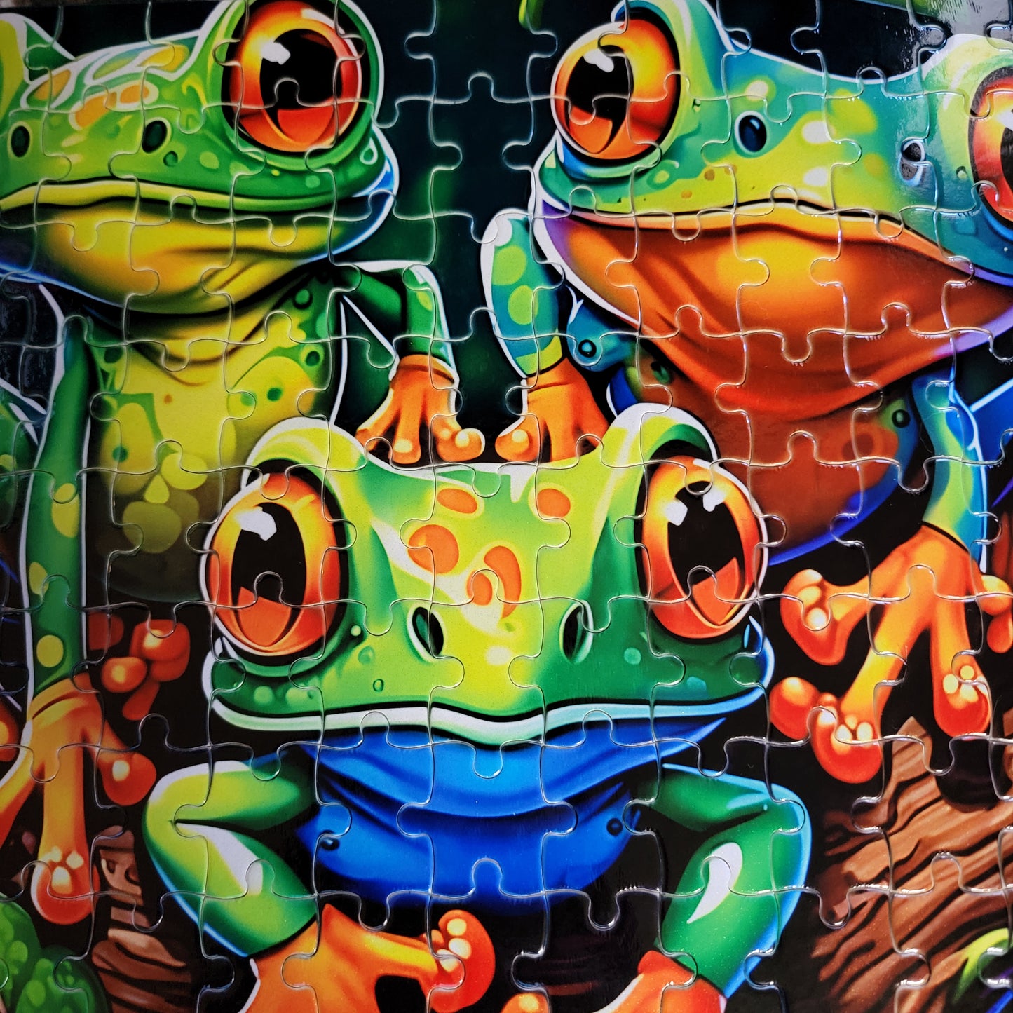 Tree Frogs 120 PC Handmade Jigsaw Puzzle
