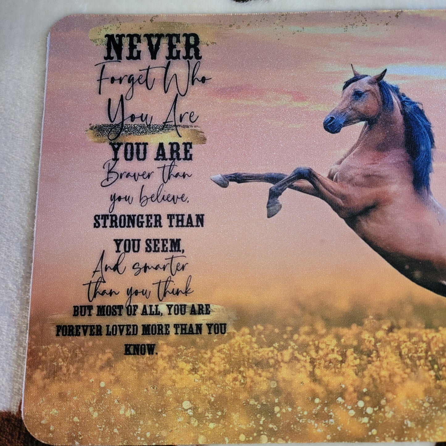 Never Forget Who You Are Horse Mouse Pad