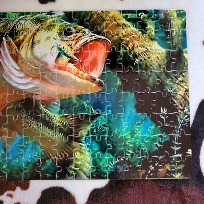 Bass Fish 120 PC Handmade Jigsaw Puzzle