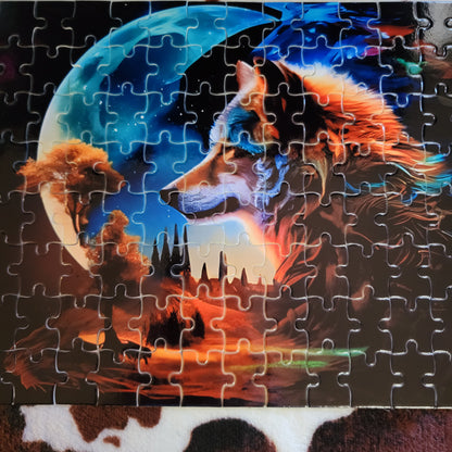 Wolf Moon 120 PC Handmade Jigsaw Puzzle