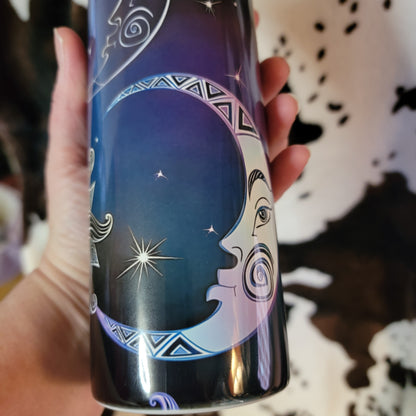 Celestial Moon Stars Custom 20oz Skinny Tumbler