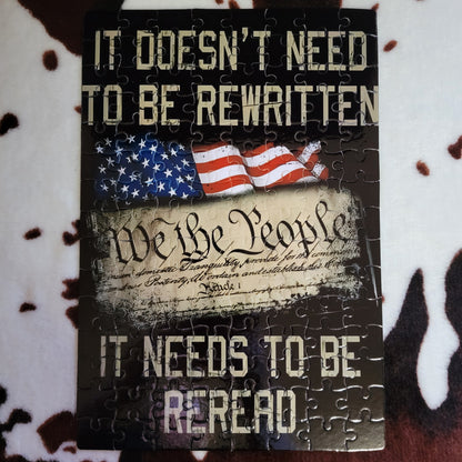 We The People Flag 120 PC Handmade Jigsaw Puzzle