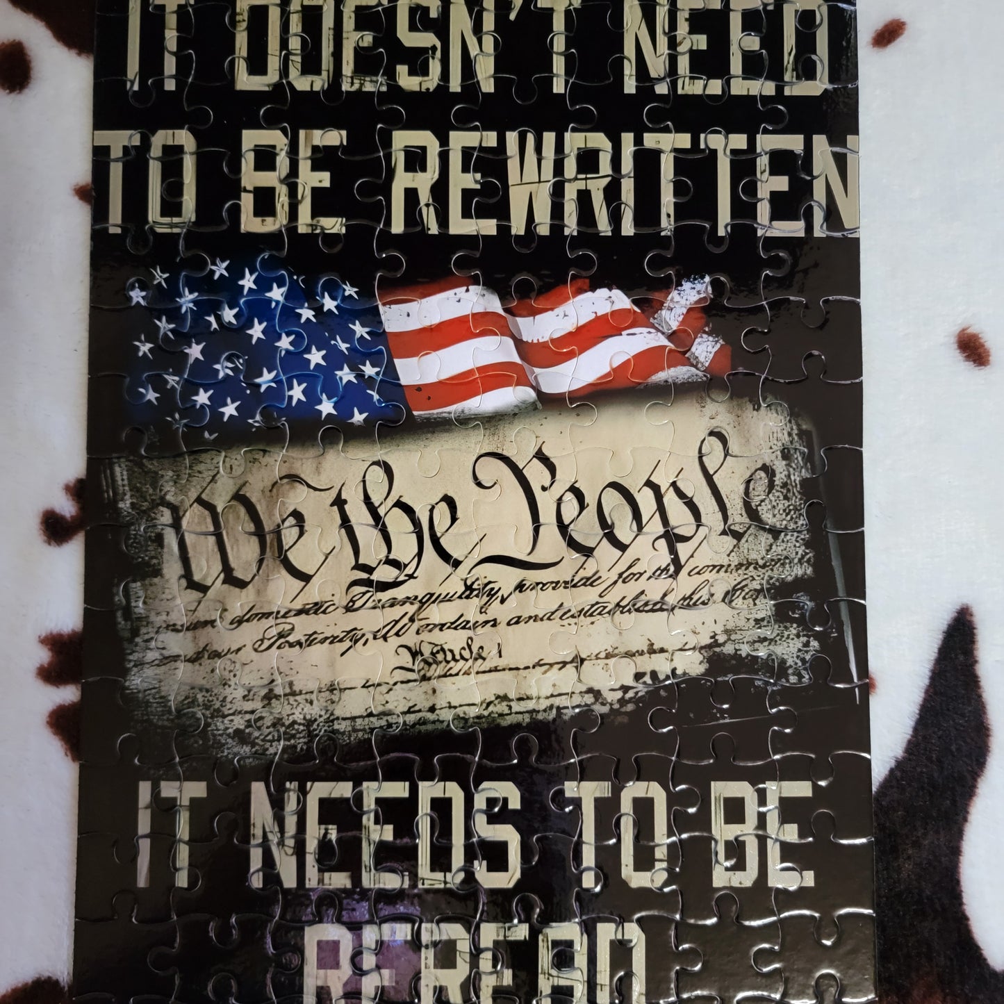 We The People Flag 120 PC Handmade Jigsaw Puzzle