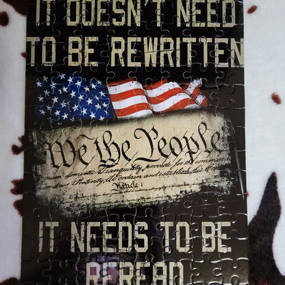 We The People Flag 120 PC Handmade Jigsaw Puzzle