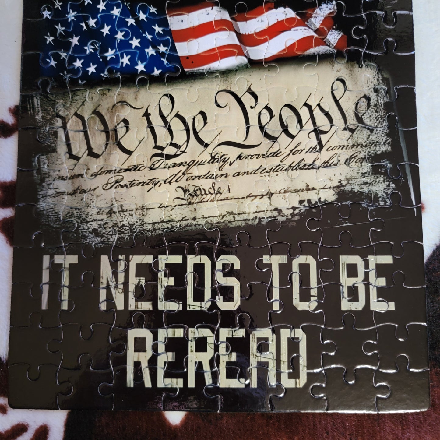 We The People Flag 120 PC Handmade Jigsaw Puzzle