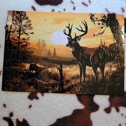 Deer Wilderness 120 PC Handmade Jigsaw Puzzle