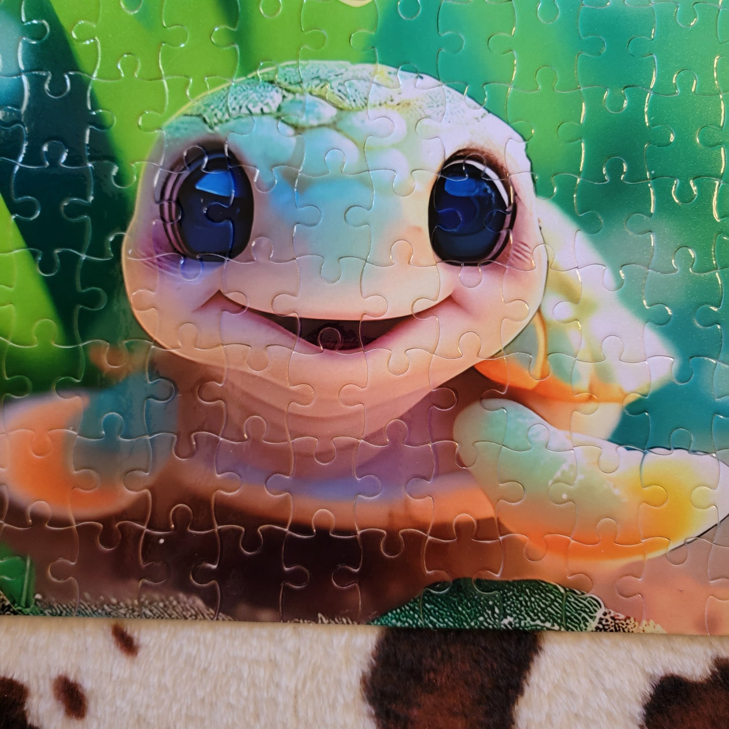Baby Sea Turtle 120 PC Handmade Jigsaw Puzzle