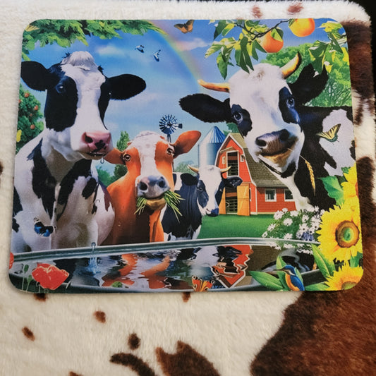 Cows On The Farm Mouse Pad