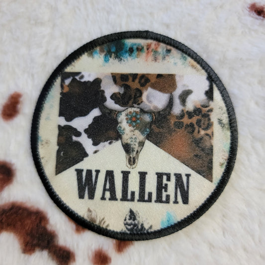 Morgan Wallen Bull Skull Hat Patch