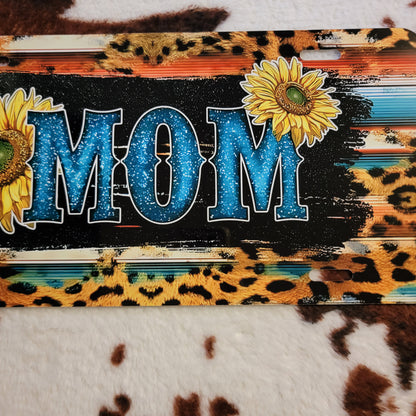 Mom Sunflower Western Car Tag License Plate