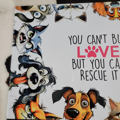 Dogs Rescue Metal Sign