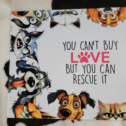 Dogs Rescue Metal Sign