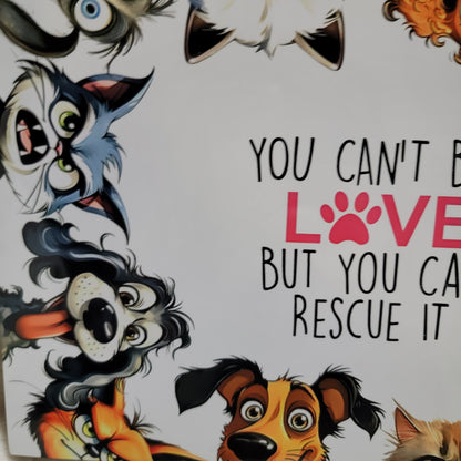 Dogs Rescue Metal Sign