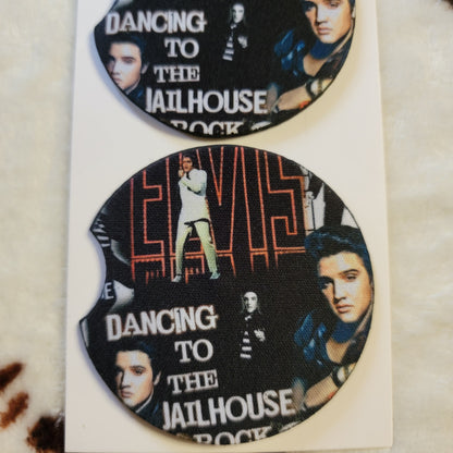 Elvis Neoprene Car Coaster Set